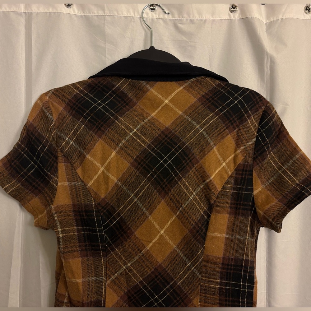 BNWT ALL HAIL ME PLAID MINI DRESS - BROWN size M - Picture 5 of 10